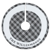 Jupon De Sapin En Polyester Brossé nom de famille personnalisé jupe d'arbre de noël (Devant)