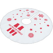 Jupon De Sapin En Polyester Brossé Nom de famille personnalisé unique Modèle White Re (Angle)