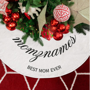 Jupon De Sapin En Polyester Brossé Nom de la calligraphie personnalisée de la meilleu