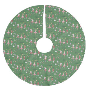 Jupon De Sapin En Polyester Brossé Nom personnalisé Nutcracker Ballet Ballerina Noël