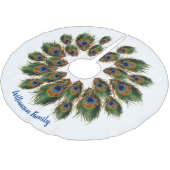 Jupon De Sapin En Polyester Brossé Nom personnalisé Peacock (Angle)