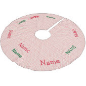 Jupon De Sapin En Polyester Brossé Noms personnalisés Jupe d'arbre de Noël (Angle)