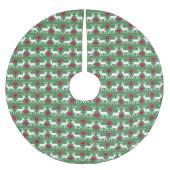 Jupon De Sapin En Polyester Brossé Nordic Reindeer & Hearts Motif (Devant)