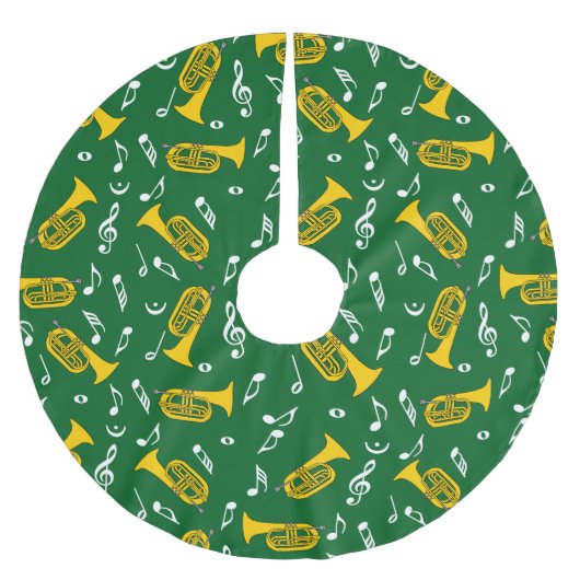 Jupon De Sapin En Polyester Brossé *Notes de musique Baritone Marching (Devant)