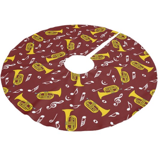 Jupon De Sapin En Polyester Brossé *Notes de musique Baritone Marching (Angle)