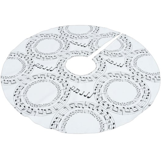 Jupon De Sapin En Polyester Brossé Notes musicales (Angle)