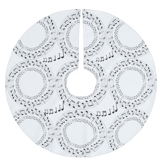 Jupon De Sapin En Polyester Brossé Notes musicales (Devant)