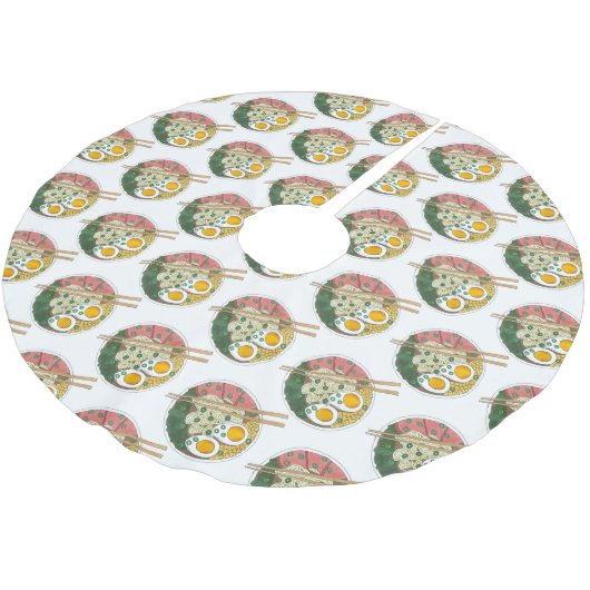 Jupon De Sapin En Polyester Brossé Nourriture Japonaise Ramen Noodle Soupe Foin (Angle)