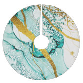 Jupon De Sapin En Polyester Brossé Nuages d'art Abstraits : Encre translucide (Devant)