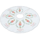 Jupon De Sapin En Polyester Brossé Nutcracker aquarelle botanique joli Noël (Angle)