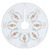Jupon De Sapin En Polyester Brossé Nutcracker aquarelle botanique joli Noël (Devant)