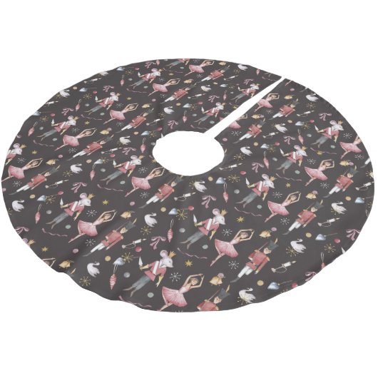 Jupon De Sapin En Polyester Brossé Nutcracker Ballerina cadeaux de Noël (Angle)