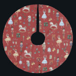 Jupon De Sapin En Polyester Brossé Nutcracker Christmas Ballet Aquarelle Vintage<br><div class="desc">Festive la jupe de Noël à thème Nutcracker.</div>