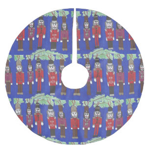 Jupon De Sapin En Polyester Brossé Nutcracker Suite Jupe d'arbre de Noël