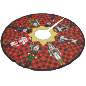 Jupon De Sapin En Polyester Brossé Nutcrackers et Red Plaid (Angle)