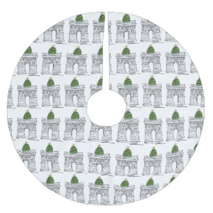 Jupon De Sapin En Polyester Brossé NYC Washington Carré Arch Greenwich Village Tree