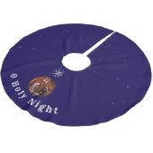 Jupon De Sapin En Polyester Brossé O Holy Night (Angle)