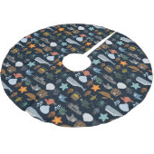Jupon De Sapin En Polyester Brossé Océan Habitants Motif 1 (Angle)