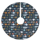 Jupon De Sapin En Polyester Brossé Océan Habitants Motif 1 (Devant)