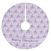 Jupon De Sapin En Polyester Brossé Octopus Santa Hat Violet Noël (Devant)