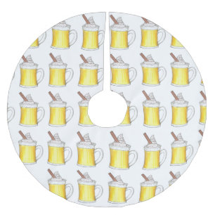 Jupon De Sapin En Polyester Brossé Oeufs Araignés Nog Jour de Noël Jour de Noël