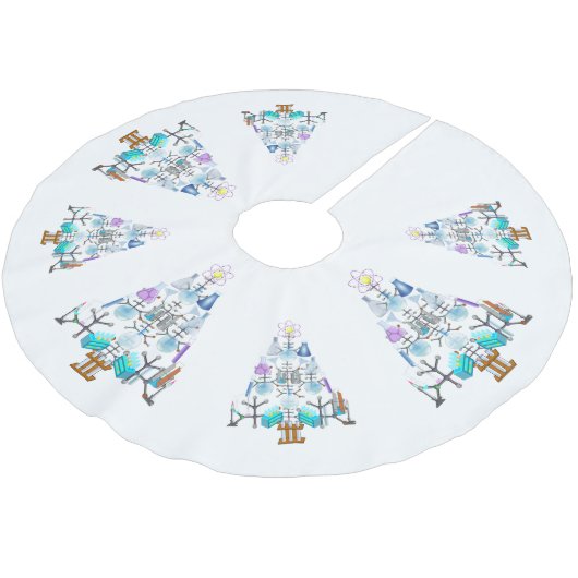 Jupon De Sapin En Polyester Brossé Oh Chemistry, Oh Chemist Tree (Angle)