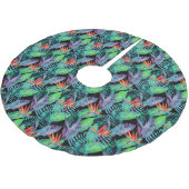 Jupon De Sapin En Polyester Brossé Oiseau d'aquarelle du paradis (Angle)