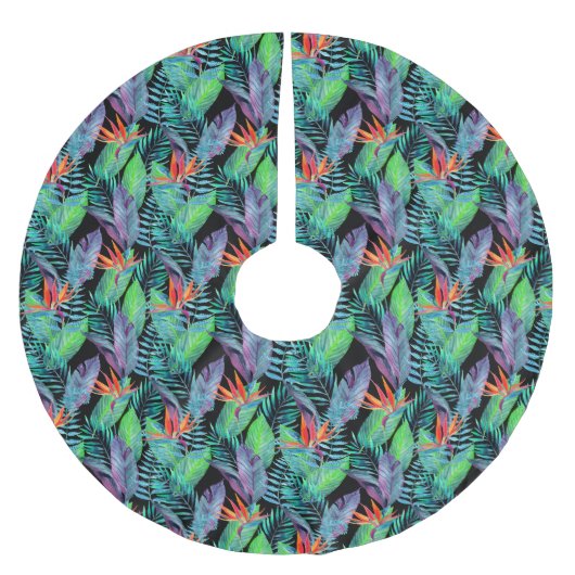 Jupon De Sapin En Polyester Brossé Oiseau d'aquarelle du paradis (Devant)