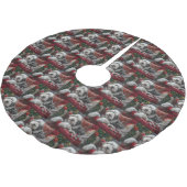Jupon De Sapin En Polyester Brossé Old English Sheepdog Festive de Noël (Angle)