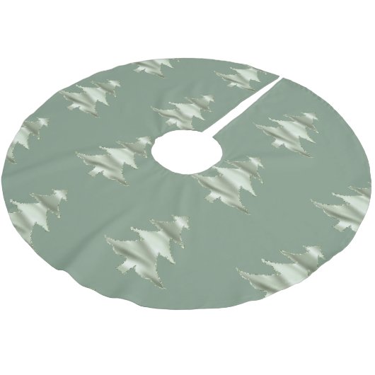 Jupon De Sapin En Polyester Brossé Olive Pistachio Menthe Green Christmas Tree (Angle)