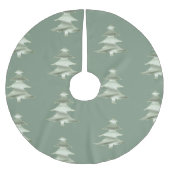 Jupon De Sapin En Polyester Brossé Olive Pistachio Menthe Green Christmas Tree (Devant)
