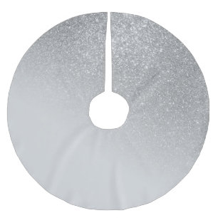 Jupon De Sapin En Polyester Brossé Ombre de dégradé de Parties scintillant en argent 