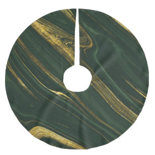 Jupon De Sapin En Polyester Brossé Onyx Vert Luxueux : Marbre D'Or.