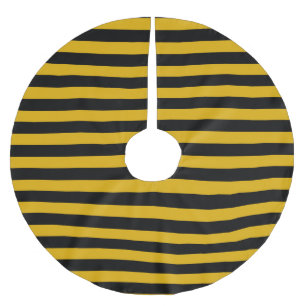 Jupon De Sapin En Polyester Brossé Or et rayures noires