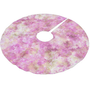 Jupon De Sapin En Polyester Brossé Or Glamour Rose