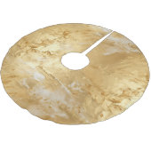 Jupon De Sapin En Polyester Brossé Or peint (Angle)