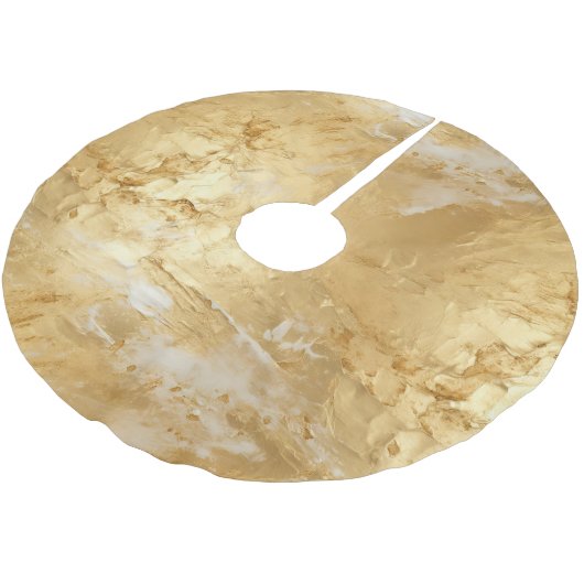 Jupon De Sapin En Polyester Brossé Or peint (Angle)