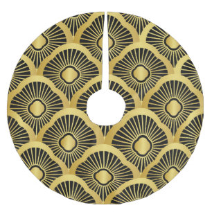 Jupon De Sapin En Polyester Brossé Ornement Art Déco : Motif Vintage sans couture