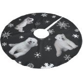 Jupon De Sapin En Polyester Brossé ours blanc - Luna (Angle)