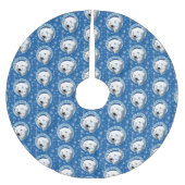 Jupon De Sapin En Polyester Brossé Ours polaire Snowflakes Art Nouveau (Devant)