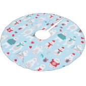 Jupon De Sapin En Polyester Brossé Ours polaires adorables (Angle)