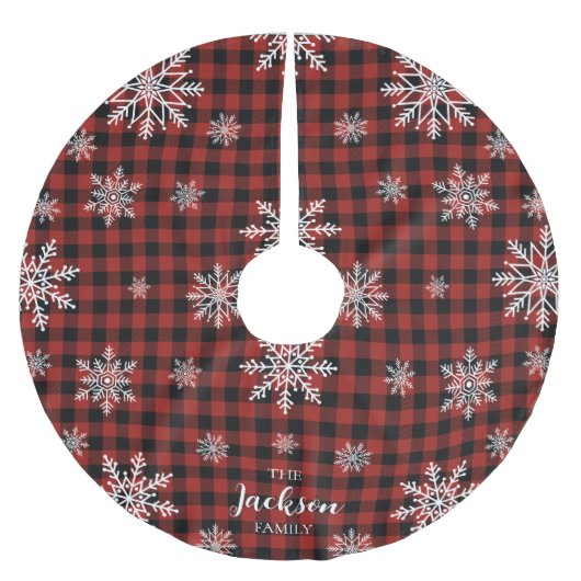 Jupon De Sapin En Polyester Brossé Paillette d'arbre à buffle neigeux (Devant)