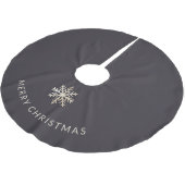 Jupon De Sapin En Polyester Brossé Paillette en Flube à neige foncée (Angle)