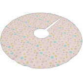 Jupon De Sapin En Polyester Brossé Paillettes rose Turquoise Lime Vert Gris (Angle)