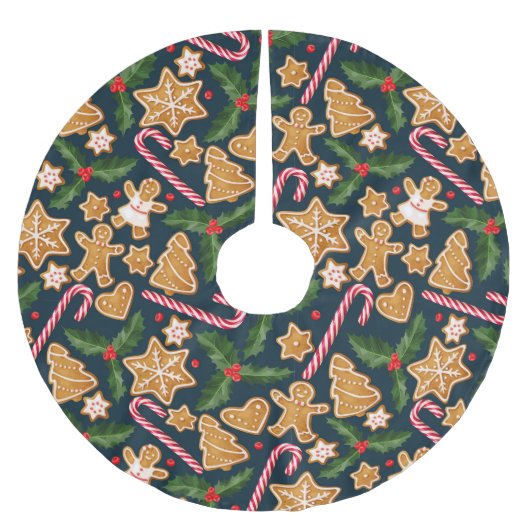 Jupon De Sapin En Polyester Brossé Pain d'épices (Devant)