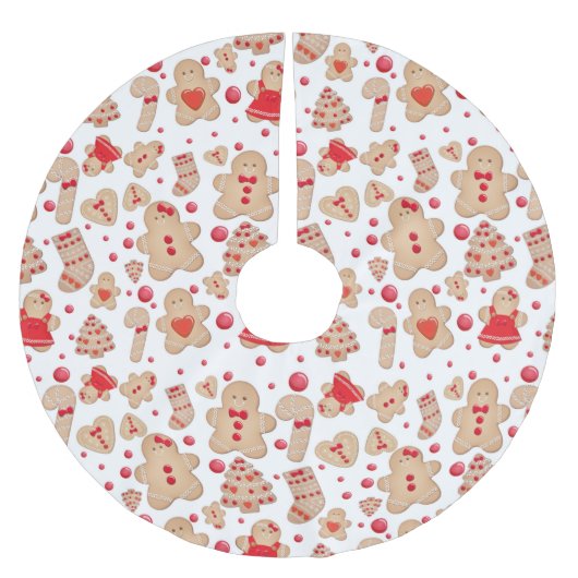 Jupon De Sapin En Polyester Brossé Pain d'épices Homme Cookies Noël (Devant)