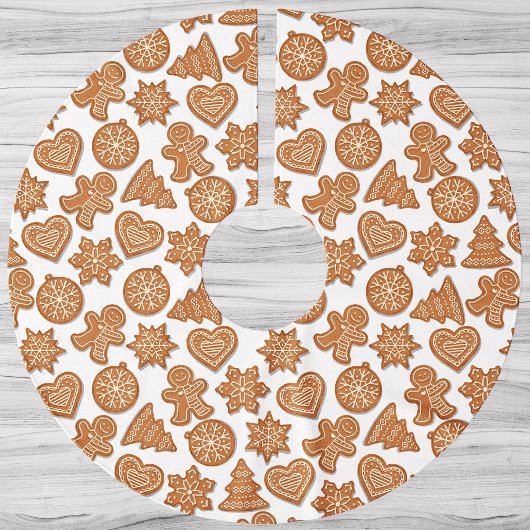 Jupon De Sapin En Polyester Brossé Pain d'épices Homme Cookies Noël mignon