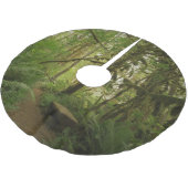 Jupon De Sapin En Polyester Brossé Paisible Green Forest Trail à Washington (Angle)