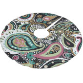 Jupon De Sapin En Polyester Brossé Paisley asiatique : design moderne et sans soudure (Angle)
