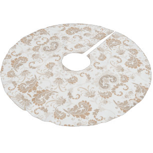 Jupon De Sapin En Polyester Brossé Paisley en beige esthétique moderne Tan Brown